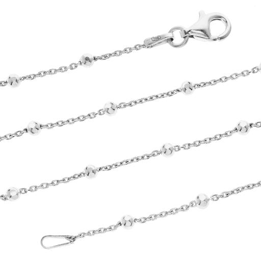 Sterling Silver Trace And Ball Chain Belcher Satellite Necklace Bracelet Ankle Gift Box