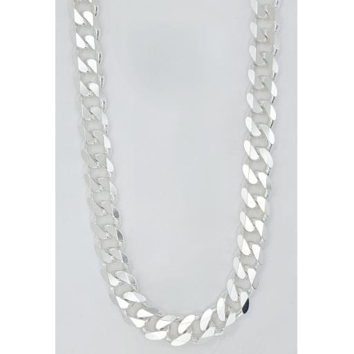Sterling Silver Curb Chain 7.5mm 16 18 20 22 24 30 7 8 Diamond Cut D/C Link Necklace Ladies Gents Bracelets